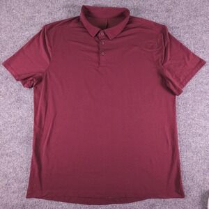 Lululemon Evolution Men's Size Large Maroon Performance Polo Shirt Outdoors